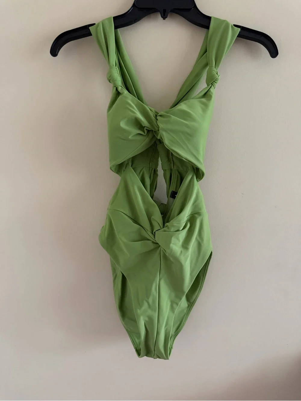 New! Andrea Iyamah Lime Twist Cutout One-Piece Swimsuit